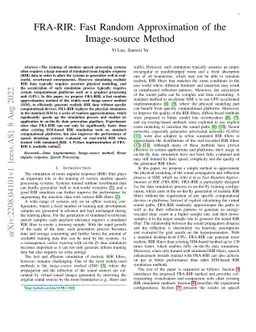 FRA-RIR: Fast Random Approximation of the Image-source Method