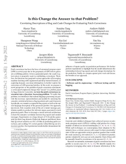 Is this Change the Answer to that Problem? Correlating Descriptions of
  Bug and Code Changes for Evaluating Patch Correctness
