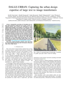 DALLE-URBAN: Capturing the urban design expertise of large text to image
  transformers