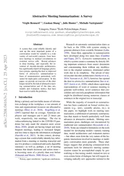 Abstractive Meeting Summarization: A Survey