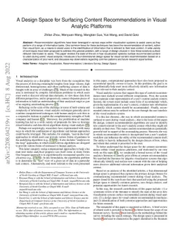 A Design Space for Surfacing Content Recommendations in Visual Analytic
  Platforms