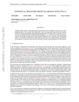 Continual Reinforcement Learning with TELLA