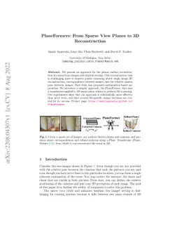PlaneFormers: From Sparse View Planes to 3D Reconstruction