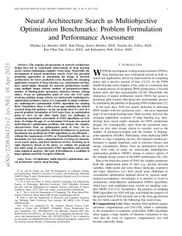 Neural Architecture Search as Multiobjective Optimization Benchmarks:
  Problem Formulation and Performance Assessment