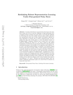 Rethinking Robust Representation Learning Under Fine-grained Noisy Faces