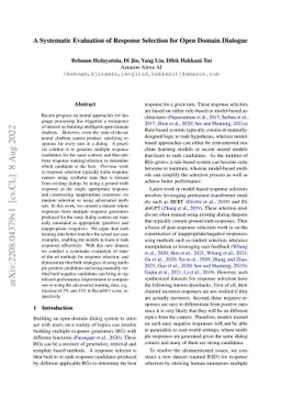 A Systematic Evaluation of Response Selection for Open Domain Dialogue