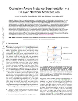 Occlusion-Aware Instance Segmentation via BiLayer Network Architectures