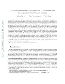 Optimal scheduling of entropy regulariser for continuous-time
  linear-quadratic reinforcement learning