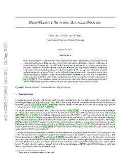 Deep Maxout Network Gaussian Process