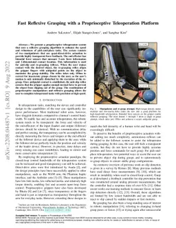 Fast Reflexive Grasping with a Proprioceptive Teleoperation Platform