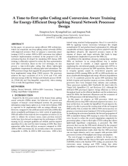A Time-to-first-spike Coding and Conversion Aware Training for
  Energy-Efficient Deep Spiking Neural Network Processor Design