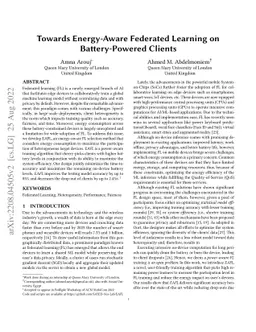 Towards Energy-Aware Federated Learning on Battery-Powered Clients