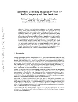 VectorFlow: Combining Images and Vectors for Traffic Occupancy and Flow
  Prediction