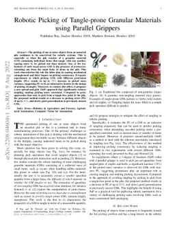 Robotic Untangling of Herbs and Salads with Parallel Grippers