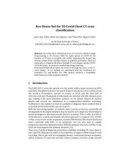 Res-Dense Net for 3D Covid Chest CT-scan classification