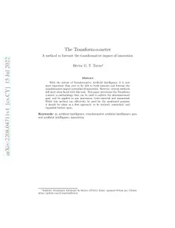 The Transform-o-meter: A method to forecast the transformative impact of
  innovation