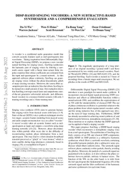 DDSP-based Singing Vocoders: A New Subtractive-based Synthesizer and A
  Comprehensive Evaluation