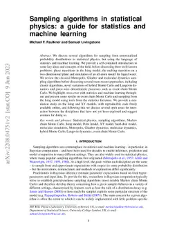 Sampling algorithms in statistical physics: a guide for statistics and
  machine learning