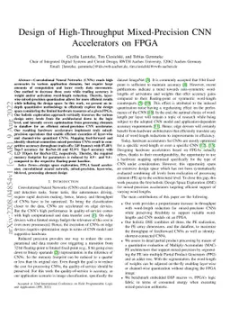 Design of High-Throughput Mixed-Precision CNN Accelerators on FPGA