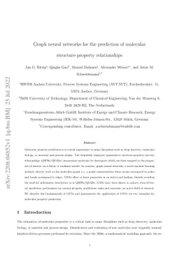 Graph neural networks for the prediction of molecular structure-property
  relationships