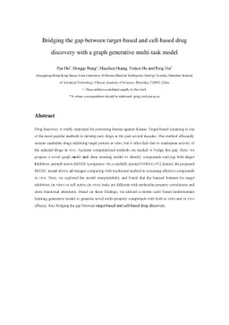 Bridging the gap between target-based and cell-based drug discovery with
  a graph generative multi-task model