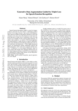 Generative Data Augmentation Guided by Triplet Loss for Speech Emotion
  Recognition