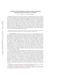 A Model-Constrained Tangent Slope Learning Approach for Dynamical
  Systems