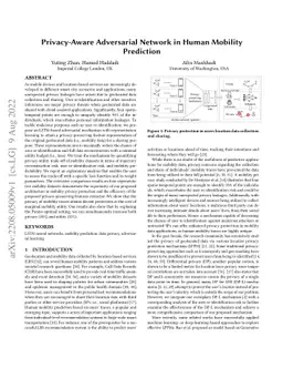 Privacy-Aware Adversarial Network in Human Mobility Prediction
