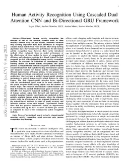 Human Activity Recognition Using Cascaded Dual Attention CNN and
  Bi-Directional GRU Framework