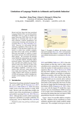 Limitations of Language Models in Arithmetic and Symbolic Induction