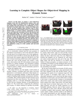 Learning to Complete Object Shapes for Object-level Mapping in Dynamic
  Scenes