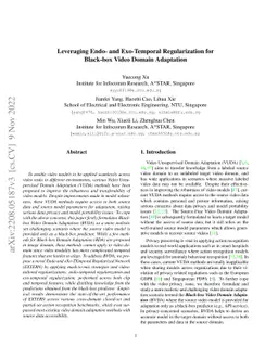 Leveraging Endo- and Exo-Temporal Regularization for Black-box Video
  Domain Adaptation