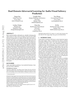 Dual Domain-Adversarial Learning for Audio-Visual Saliency Prediction