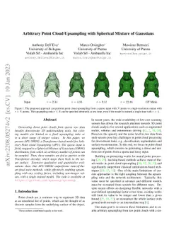 Arbitrary Point Cloud Upsampling with Spherical Mixture of Gaussians