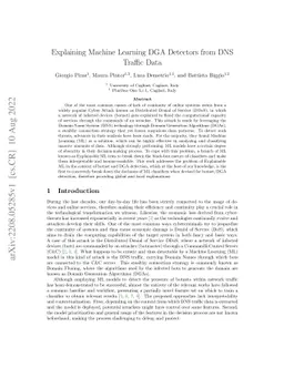 Explaining Machine Learning DGA Detectors from DNS Traffic Data