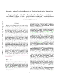 Generative Action Description Prompts for Skeleton-based Action
  Recognition