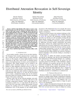 Distributed Attestation Revocation in Self-Sovereign Identity