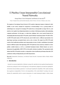 E Pluribus Unum Interpretable Convolutional Neural Networks