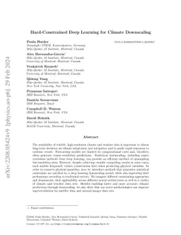 Hard-Constrained Deep Learning for Climate Downscaling