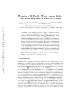 Designing a 3D Parallel Memory-Aware Lattice Boltzmann Algorithm on
  Manycore Systems