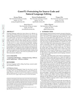 CoditT5: Pretraining for Source Code and Natural Language Editing