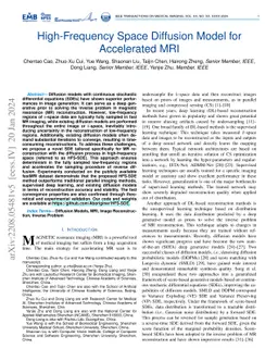 High-Frequency Space Diffusion Models for Accelerated MRI