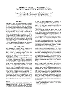 Symbolic Music Loop Generation with Neural Discrete Representations