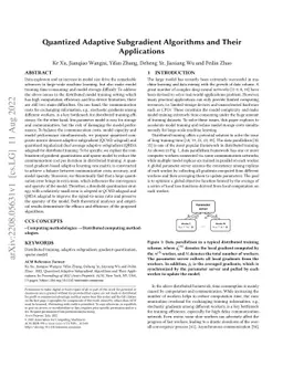 Quantized Adaptive Subgradient Algorithms and Their Applications