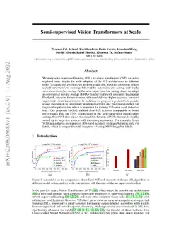 Semi-supervised Vision Transformers at Scale