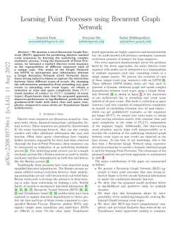 Learning Point Processes using Recurrent Graph Network