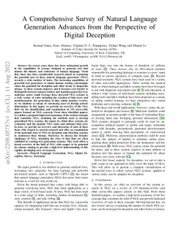 A Comprehensive Survey of Natural Language Generation Advances from the
  Perspective of Digital Deception