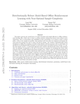 Distributionally Robust Model-Based Offline Reinforcement Learning with
  Near-Optimal Sample Complexity