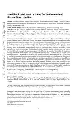 MultiMatch: Multi-task Learning for Semi-supervised Domain
  Generalization