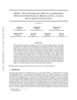 GEM-2: Next Generation Molecular Property Prediction Network by Modeling
  Full-range Many-body Interactions